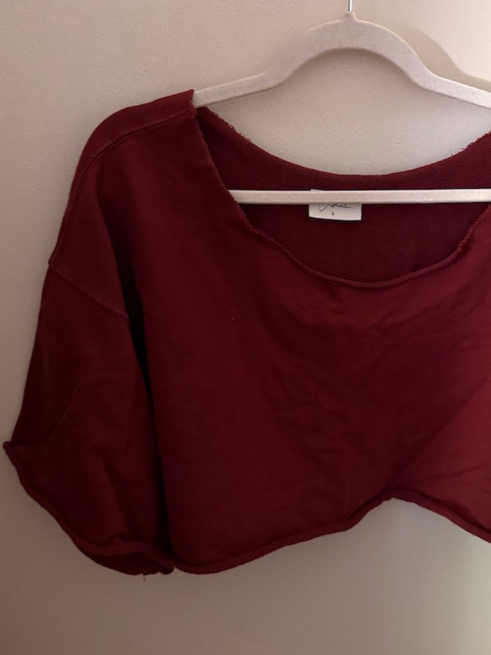 Laina Rauma Dance Class Off The Sholder Cropped Sweatshirt